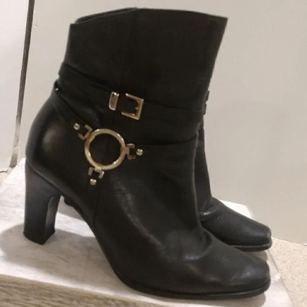 👍 Vintage Harley Davidson Heeled Boots Size 37.   A5